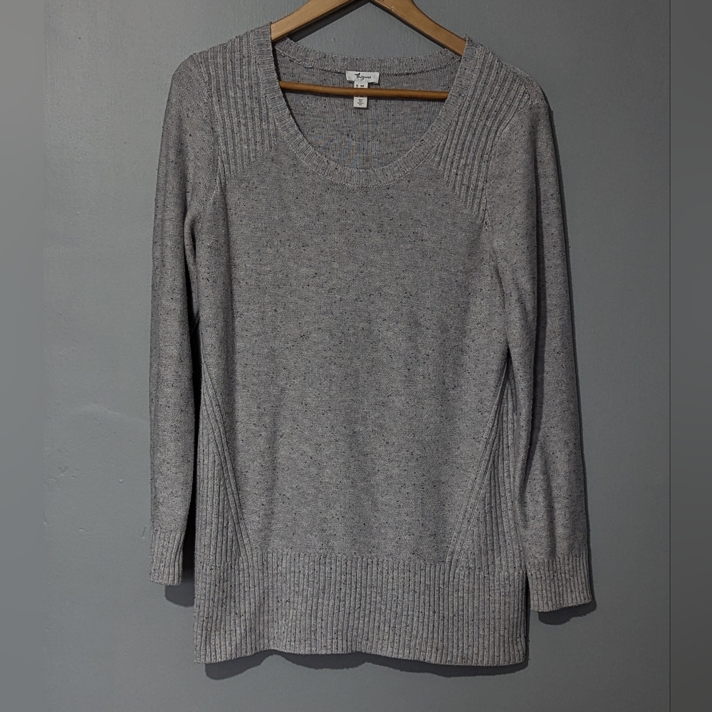 Thyme Maternity Heather Gray Women's M Crew Neck Sweater